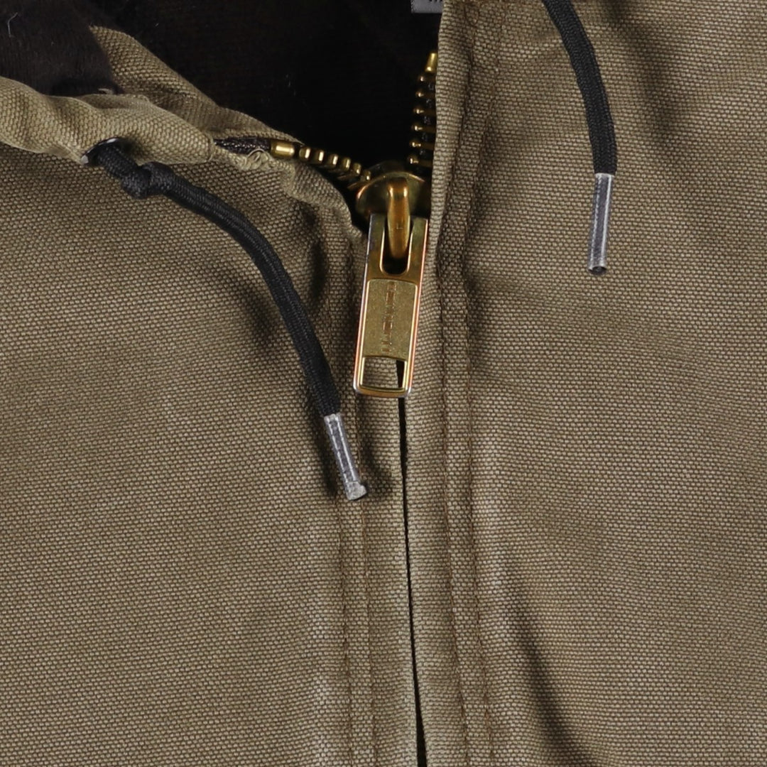 Carhartt Active Jacket Duck Full Zip Hoodie Men's XXL unclear Beige type Vintage Second Hand