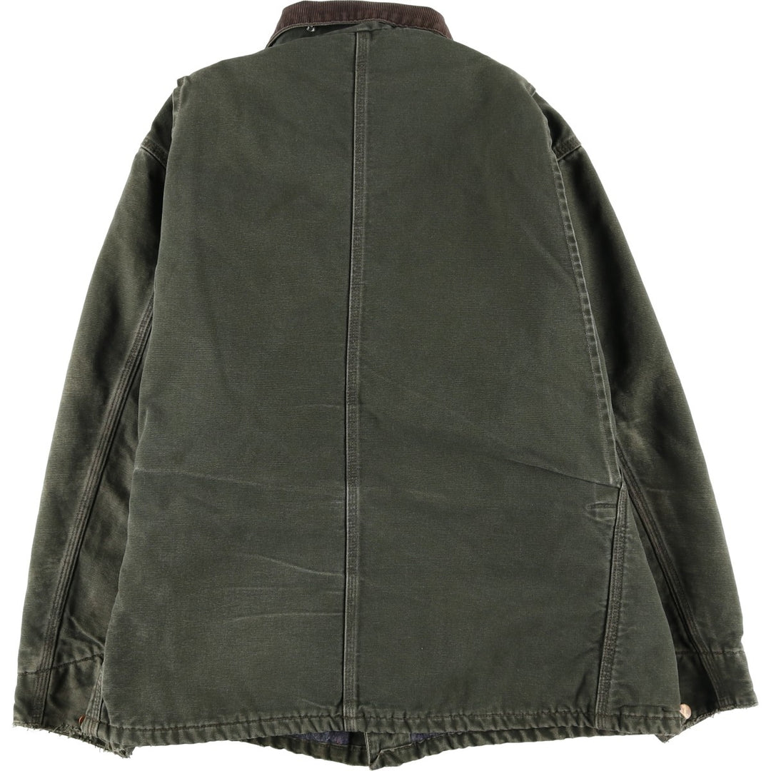 Carhartt Michigan Chore Coat Painted Duck Coverall Men's XL unclear Khaki type Vintage Second Hand