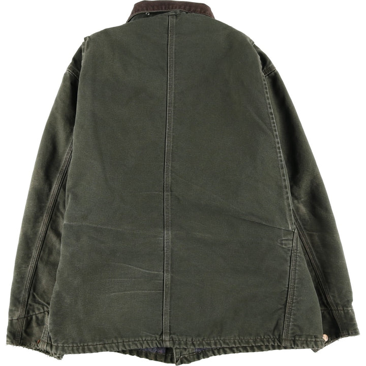 Carhartt Michigan Chore Coat Painted Duck Coverall Men's XL unclear Khaki type Vintage Second Hand