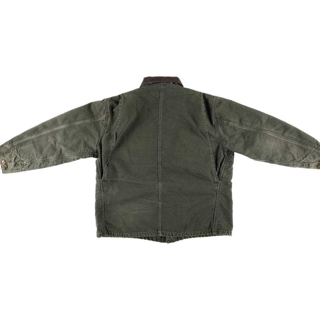 Carhartt Michigan Chore Coat Painted Duck Coverall Men's XL unclear Khaki type Vintage Second Hand
