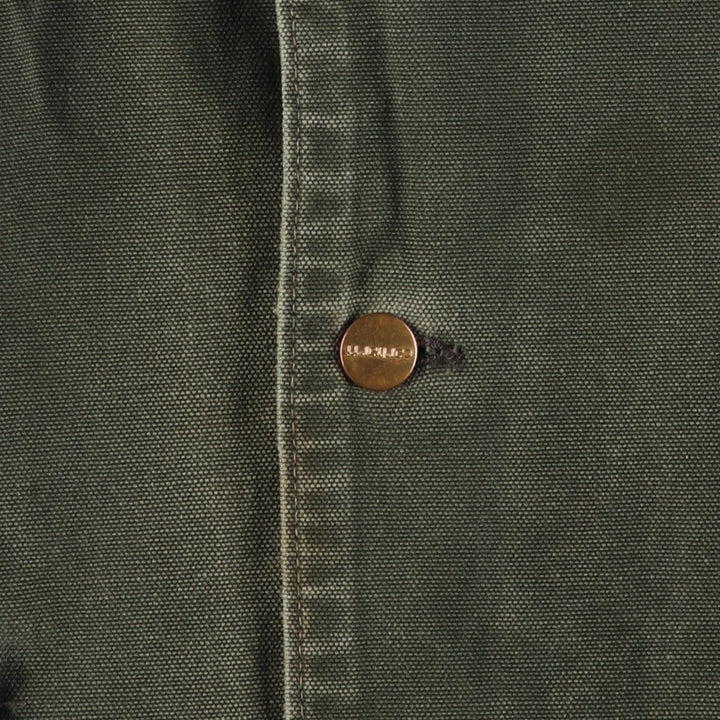 Carhartt Michigan Chore Coat Painted Duck Coverall Men's XL unclear Khaki type Vintage Second Hand