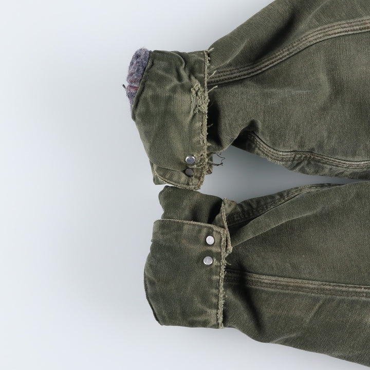 Carhartt Michigan Chore Coat Painted Duck Coverall Men's XL unclear Khaki type Vintage Second Hand