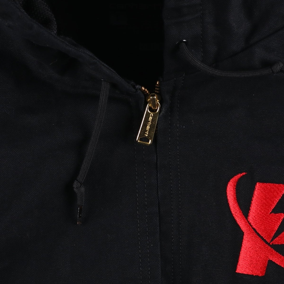 Carhartt Active Jacket, Loose Fit Duck Full Zip Hoodie, Men's Size L cotton black type Vintage Second Hand