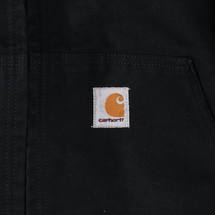 Carhartt Active Jacket, Loose Fit Duck Full Zip Hoodie, Men's Size L cotton black type Vintage Second Hand