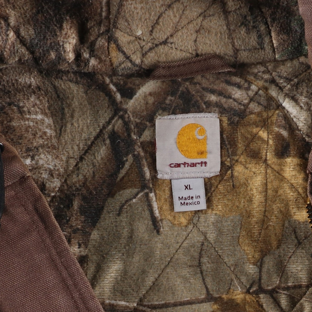 Carhartt Active Jacket, Padded Duck Full-Zip Hoodie, Men's XL cotton brown type Vintage Second Hand