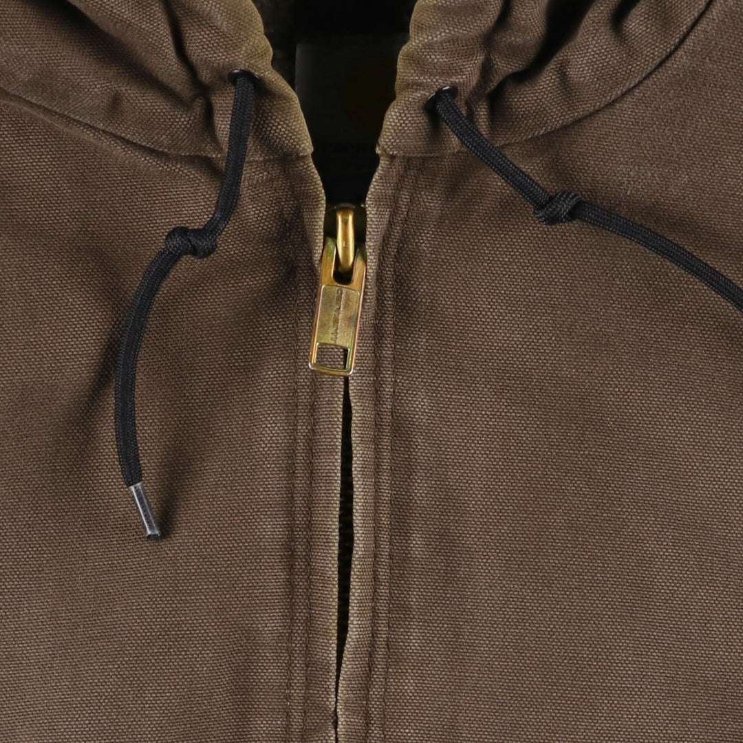 Carhartt Active Jacket, Padded Duck Full-Zip Hoodie, Men's XL cotton brown type Vintage Second Hand