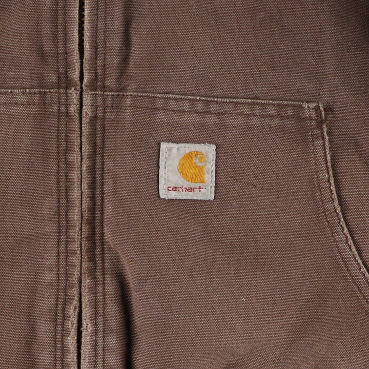 Carhartt Active Jacket, Padded Duck Full-Zip Hoodie, Men's XL cotton brown type Vintage Second Hand