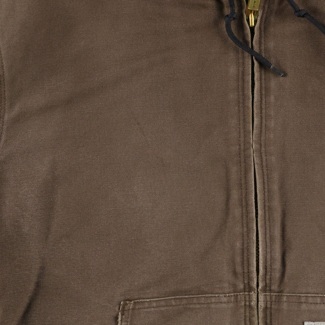 Carhartt Active Jacket, Padded Duck Full-Zip Hoodie, Men's XL cotton brown type Vintage Second Hand