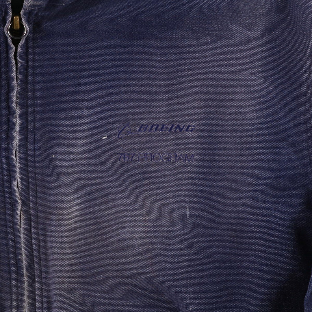 Carhartt Active Jacket Duck Full Zip Parka Made in USA Men's L size cotton navy blue type Vintage Second Hand