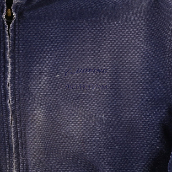 Carhartt Active Jacket Duck Full Zip Parka Made in USA Men's L size cotton navy blue type Vintage Second Hand