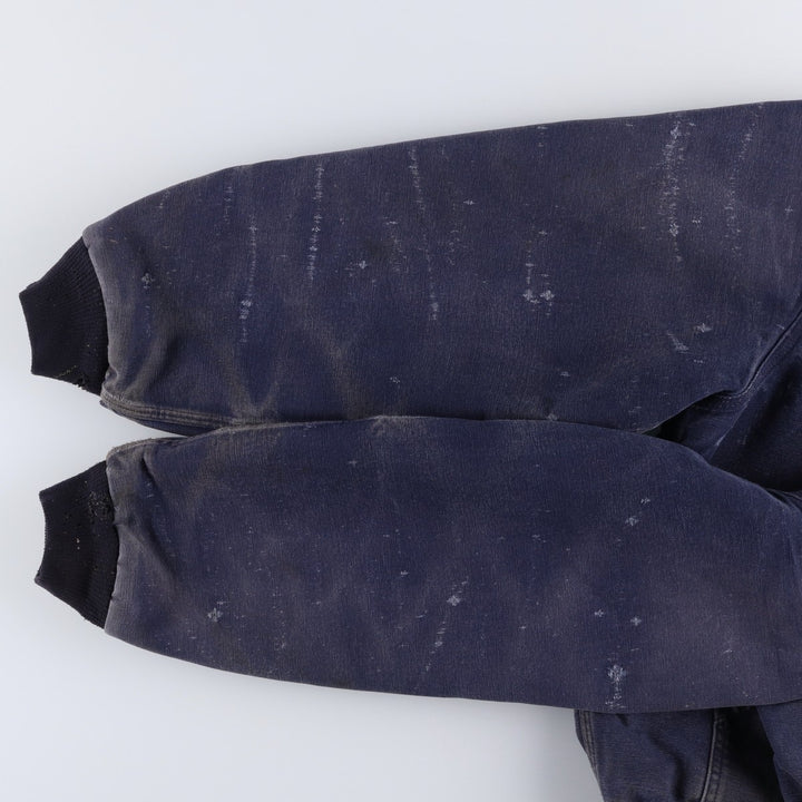 Carhartt Active Jacket Duck Full Zip Parka Made in USA Men's L size cotton navy blue type Vintage Second Hand