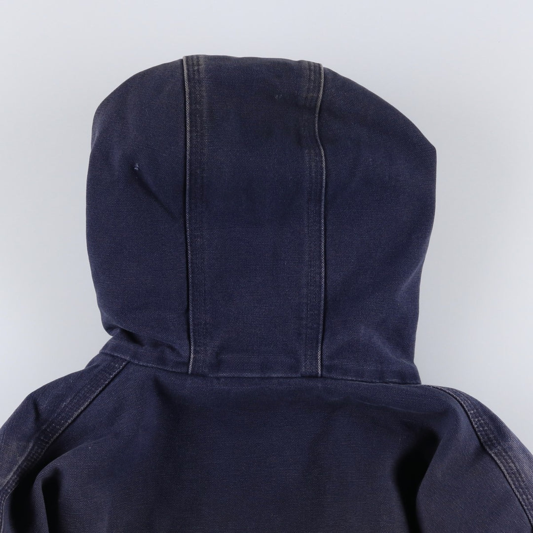 Carhartt Active Jacket Duck Full Zip Parka Made in USA Men's L size cotton navy blue type Vintage Second Hand