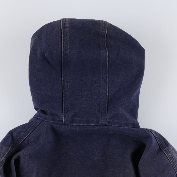 Carhartt Active Jacket Duck Full Zip Parka Made in USA Men's L size cotton navy blue type Vintage Second Hand