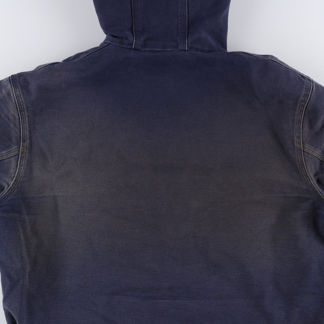 Carhartt Active Jacket Duck Full Zip Parka Made in USA Men's L size cotton navy blue type Vintage Second Hand