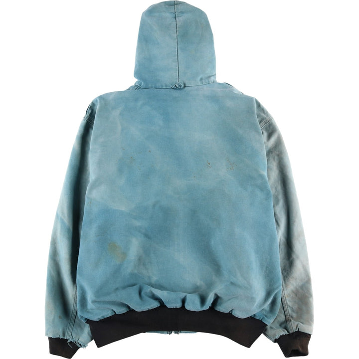 Carhartt Active Jacket Duck Full Zip Hoodie Men's XL unclear turquoise blue Vintage Second Hand
