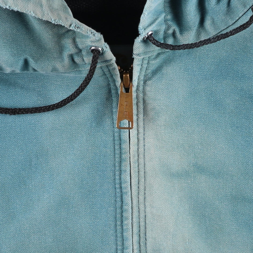 Carhartt Active Jacket Duck Full Zip Hoodie Men's XL unclear turquoise blue Vintage Second Hand
