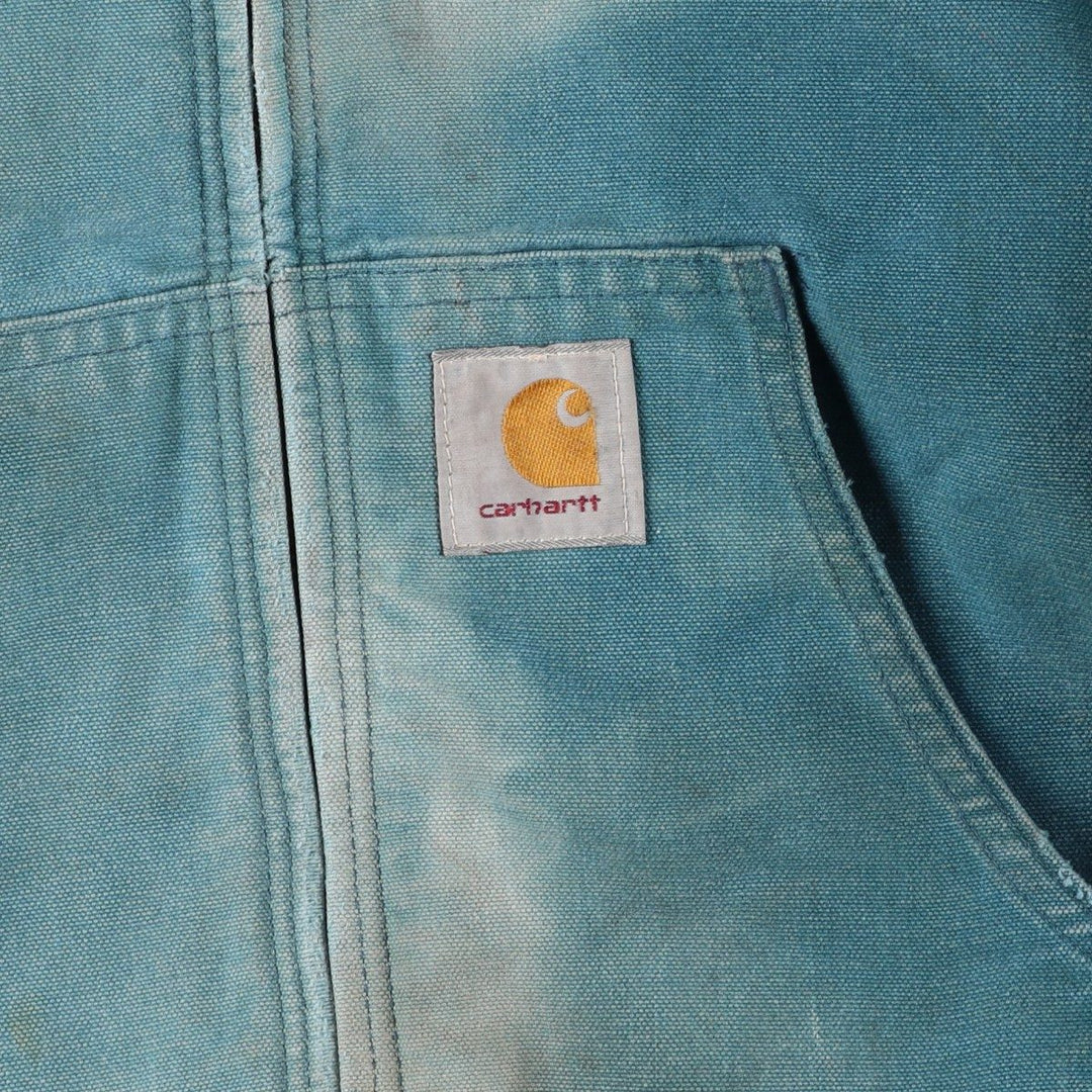 Carhartt Active Jacket Duck Full Zip Hoodie Men's XL unclear turquoise blue Vintage Second Hand