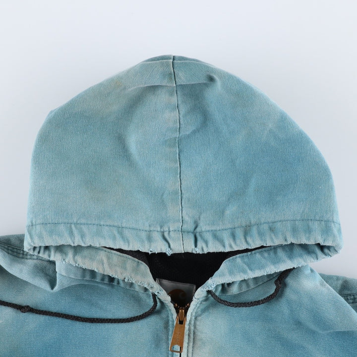 Carhartt Active Jacket Duck Full Zip Hoodie Men's XL unclear turquoise blue Vintage Second Hand