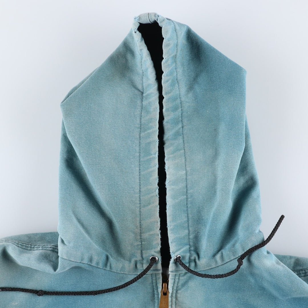 Carhartt Active Jacket Duck Full Zip Hoodie Men's XL unclear turquoise blue Vintage Second Hand