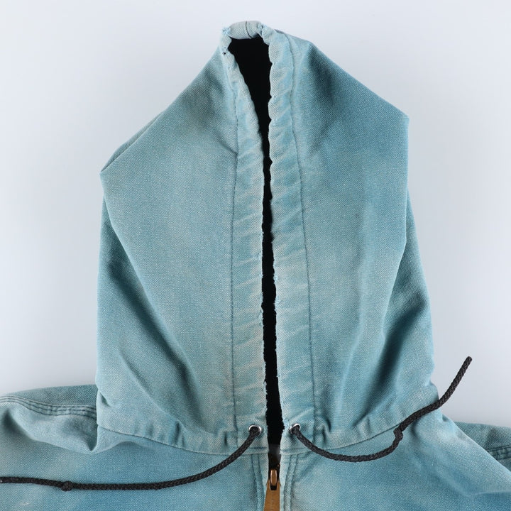 Carhartt Active Jacket Duck Full Zip Hoodie Men's XL unclear turquoise blue Vintage Second Hand