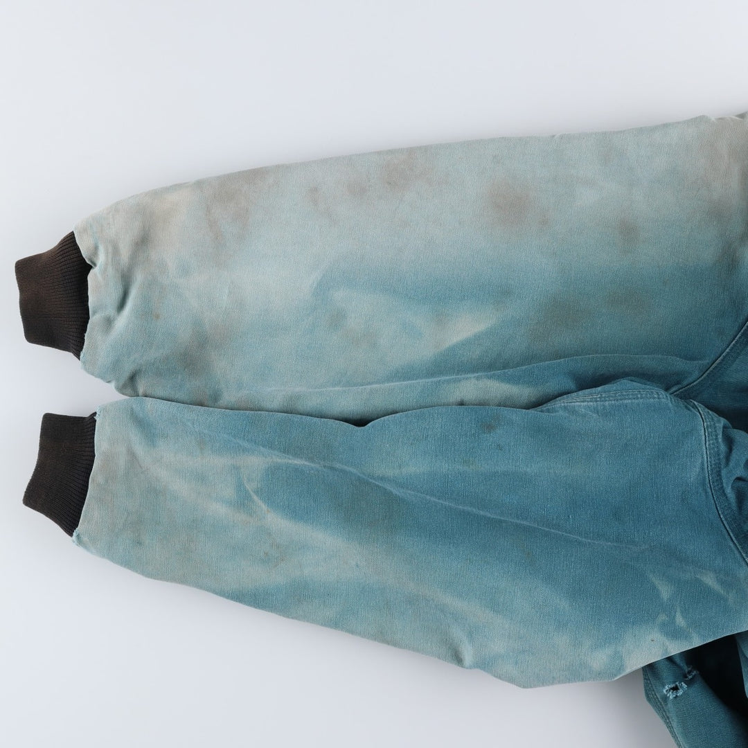 Carhartt Active Jacket Duck Full Zip Hoodie Men's XL unclear turquoise blue Vintage Second Hand