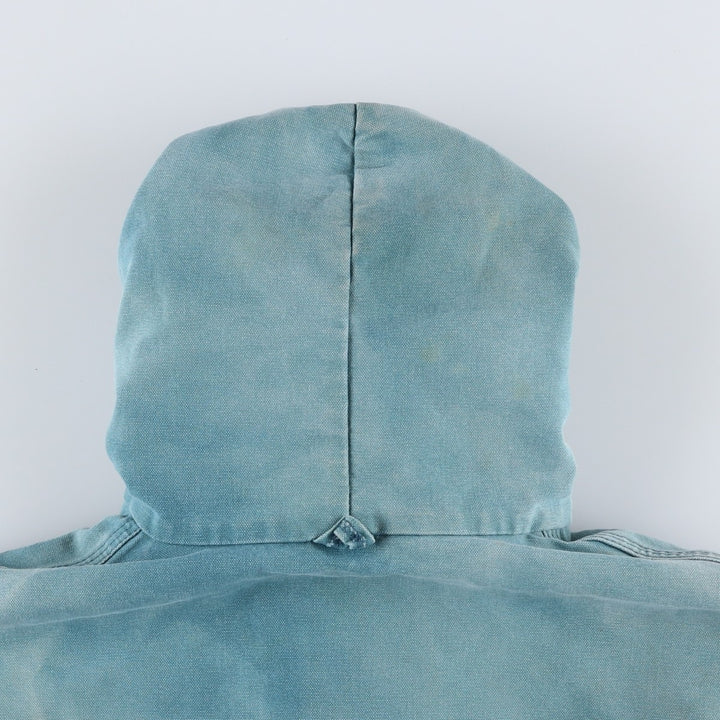 Carhartt Active Jacket Duck Full Zip Hoodie Men's XL unclear turquoise blue Vintage Second Hand