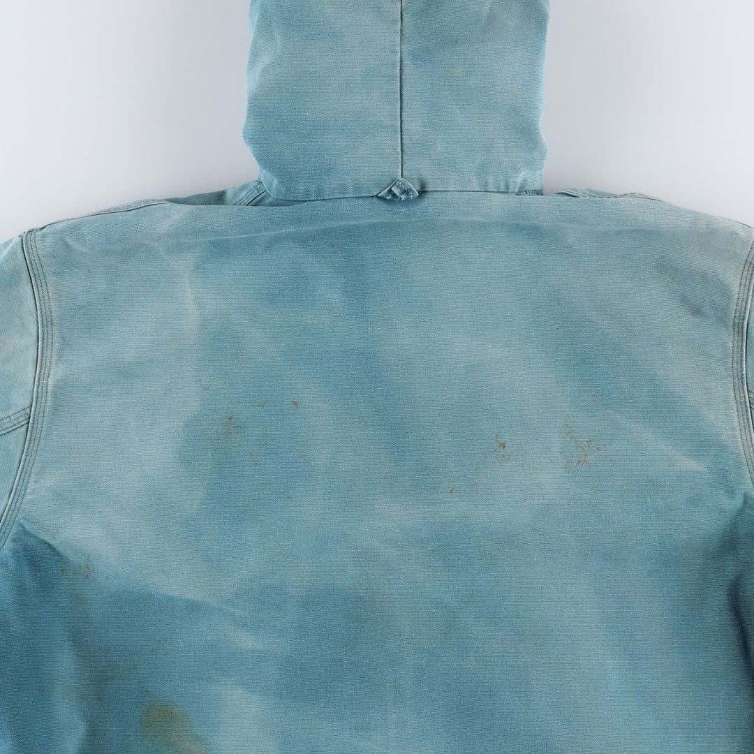 Carhartt Active Jacket Duck Full Zip Hoodie Men's XL unclear turquoise blue Vintage Second Hand