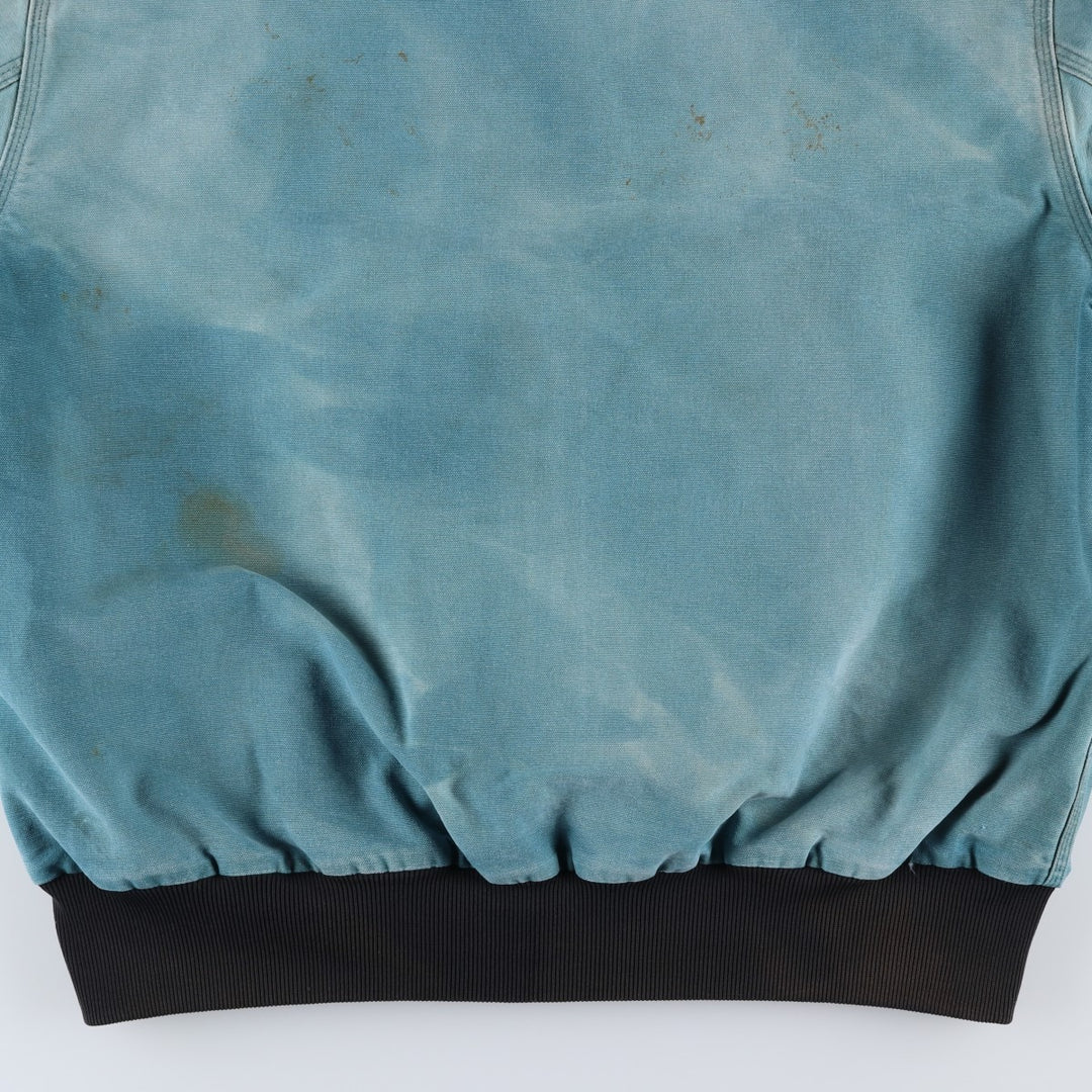 Carhartt Active Jacket Duck Full Zip Hoodie Men's XL unclear turquoise blue Vintage Second Hand