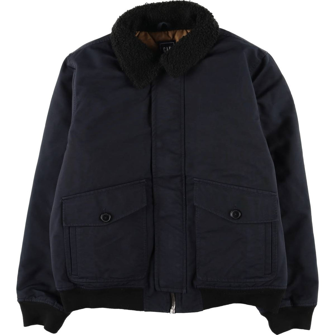 GAP Men's Padded Puffer Jacket (XL) cotton navy blue type Vintage Second Hand