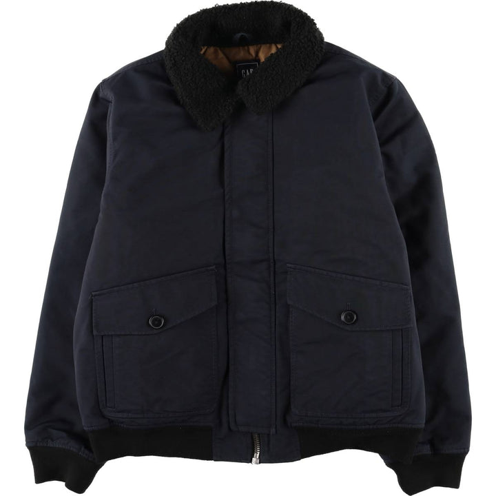 GAP Men's Padded Puffer Jacket (XL) cotton navy blue type Vintage Second Hand