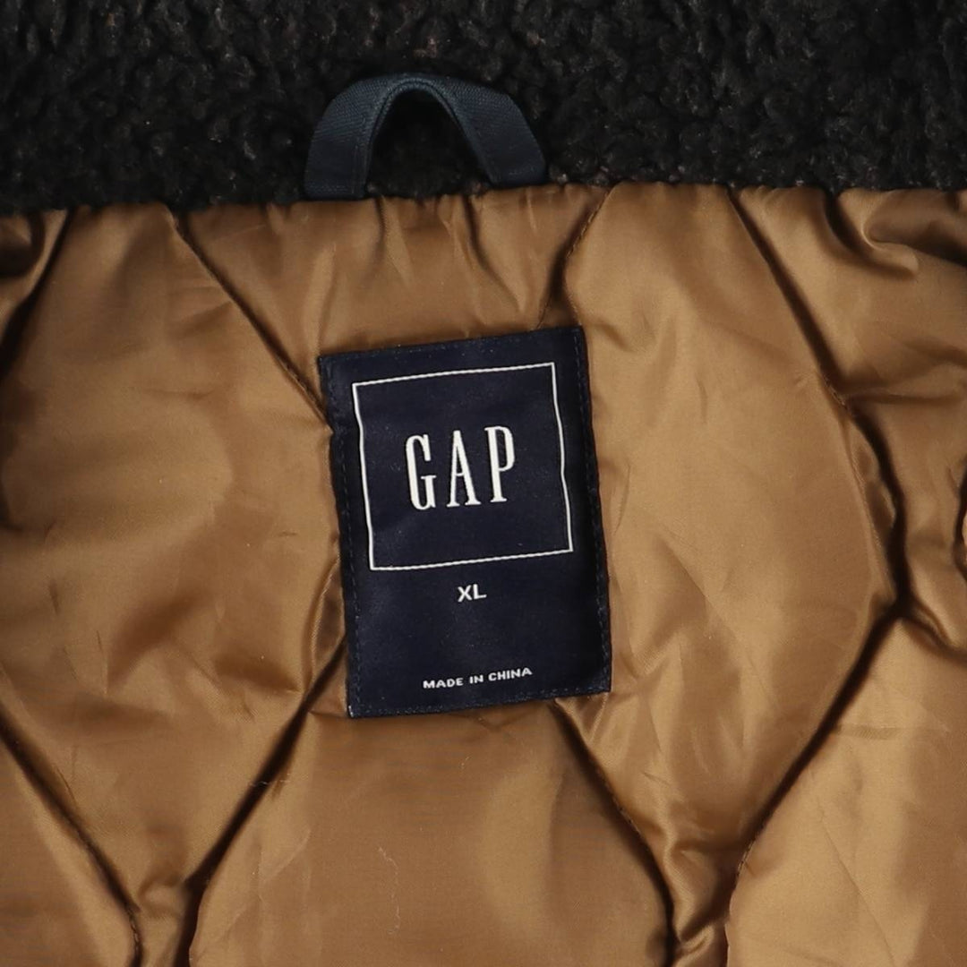 GAP Men's Padded Puffer Jacket (XL) cotton navy blue type Vintage Second Hand