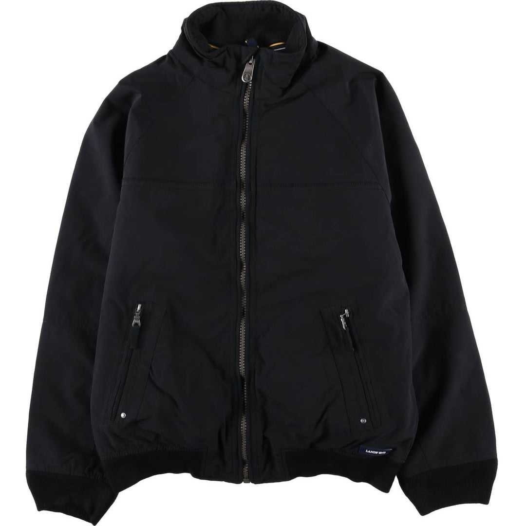 LANDS' END SQUALL Men's Padded Puffer Jacket (Size S) Nylon black type Vintage Second Hand
