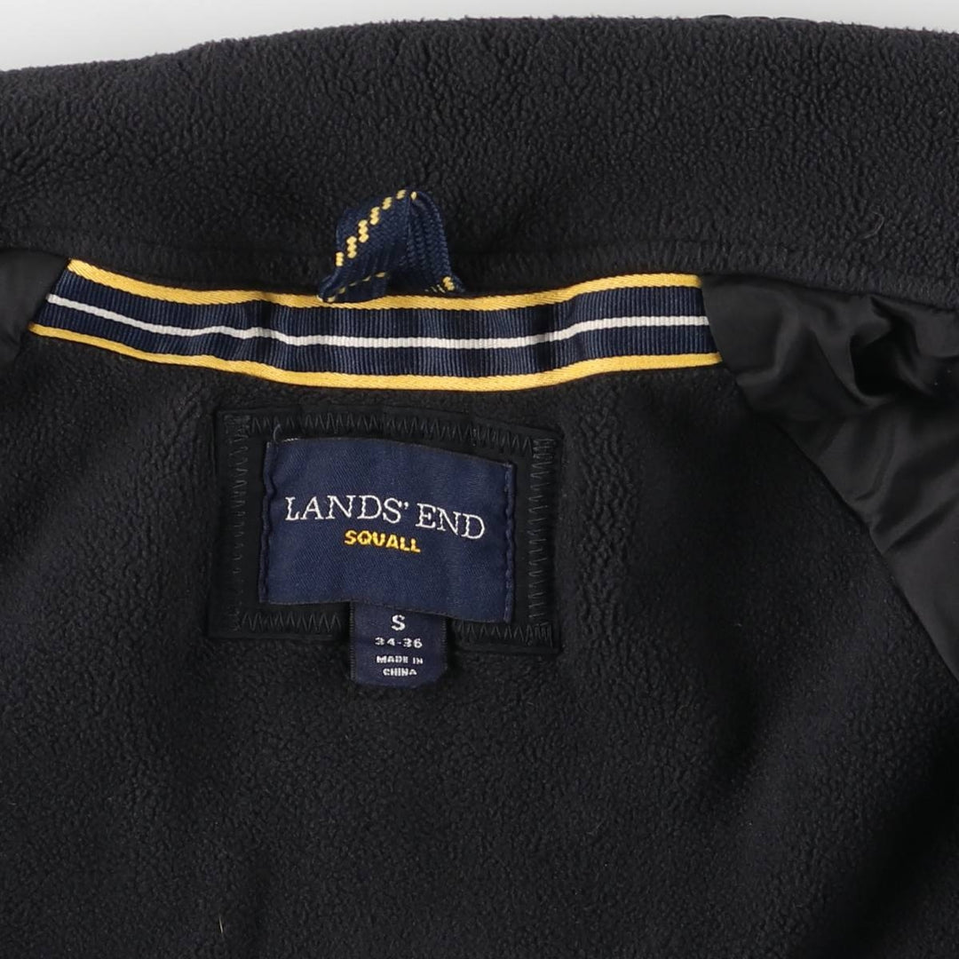 LANDS' END SQUALL Men's Padded Puffer Jacket (Size S) Nylon black type Vintage Second Hand