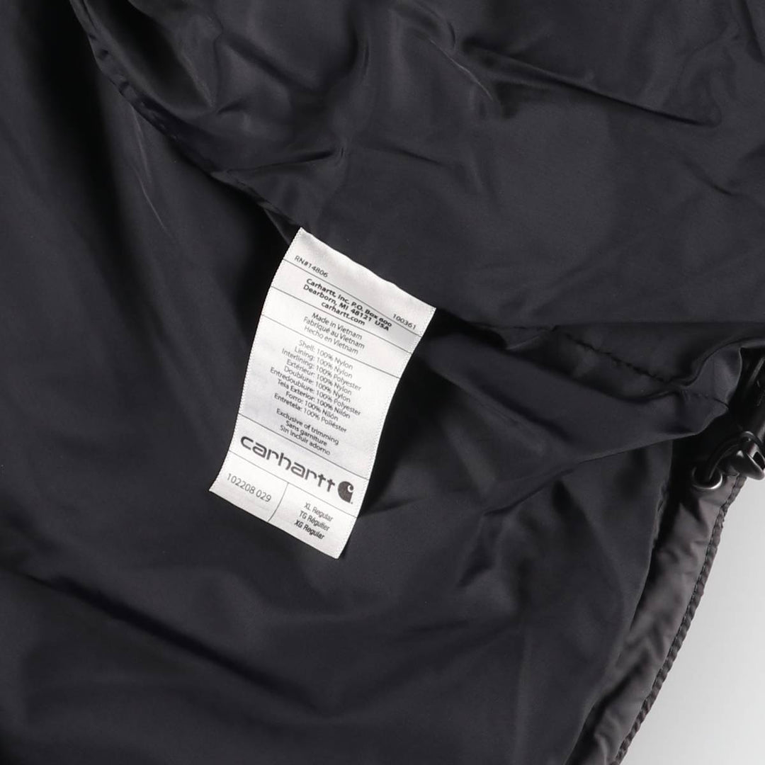 Carhartt Relaxed Fit Rain Defender Padded Puffer Jacket, Men's XL Nylon Charcoal Vintage Second Hand