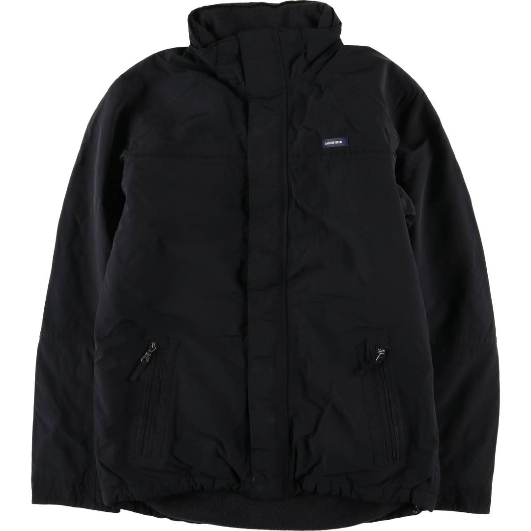 LANDS' END padded puffer jacket Nylon black type Vintage Second Hand