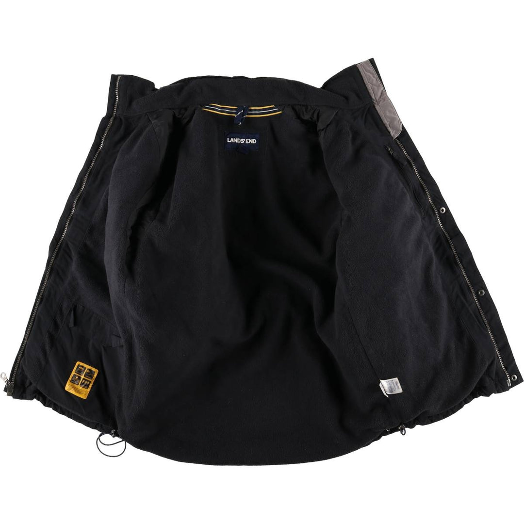 LANDS' END padded puffer jacket Nylon black type Vintage Second Hand