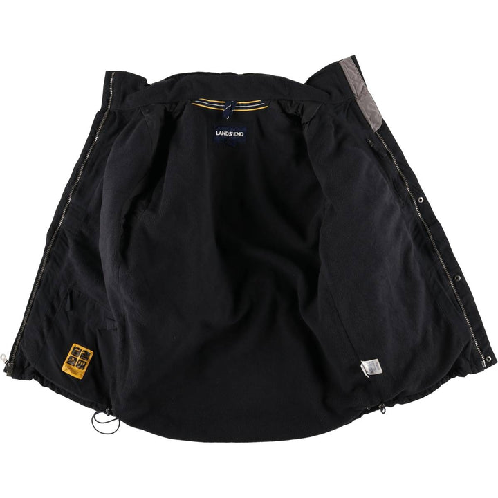 LANDS' END padded puffer jacket Nylon black type Vintage Second Hand