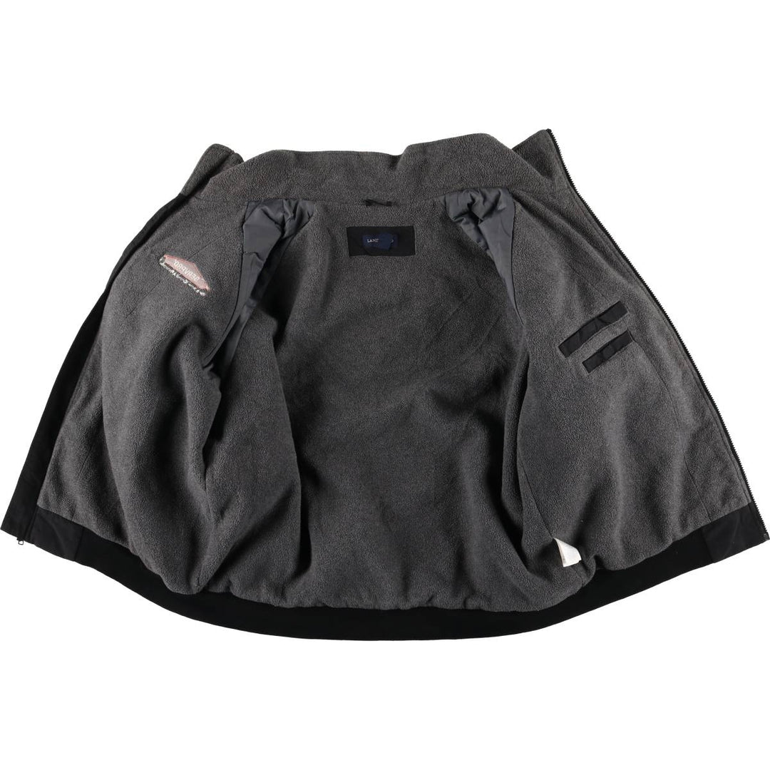 LANDS' END Men's Padded Puffer Jacket (Size L) Nylon black type Vintage Second Hand