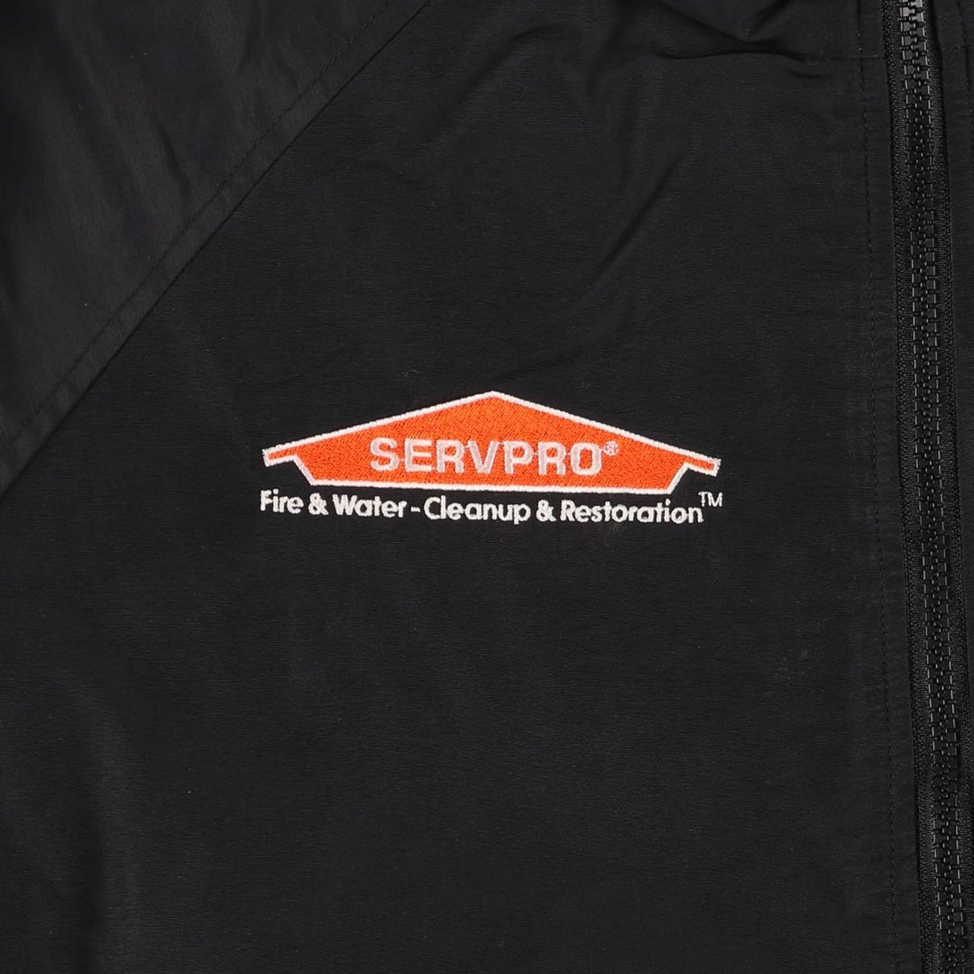 LANDS' END Men's Padded Puffer Jacket (Size L) Nylon black type Vintage Second Hand