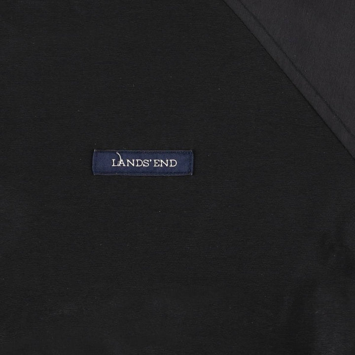 LANDS' END Men's Padded Puffer Jacket (Size L) Nylon black type Vintage Second Hand