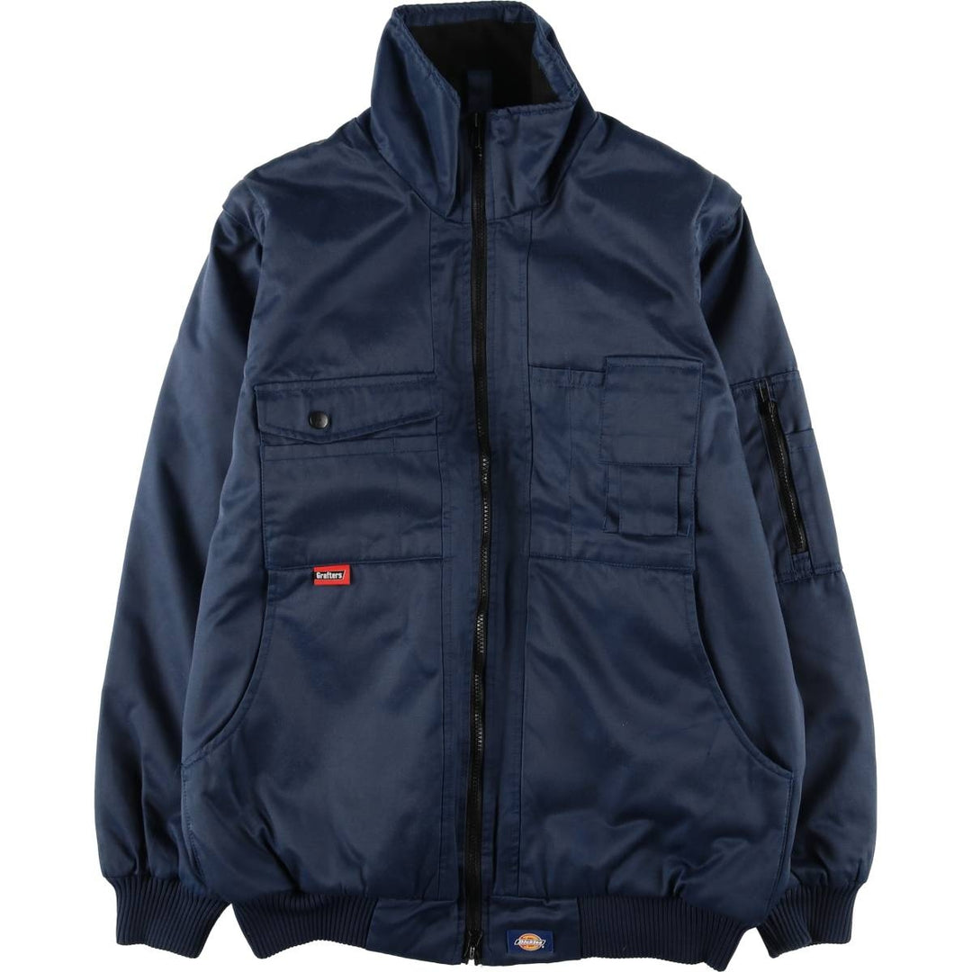 Dickies Grafters 2-Way Padded Puffer Jacket, Men's Size Medium cotton navy blue type Vintage Second Hand