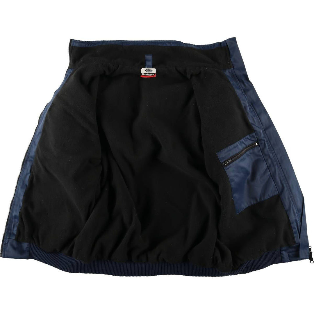 Dickies Grafters 2-Way Padded Puffer Jacket, Men's Size Medium cotton navy blue type Vintage Second Hand