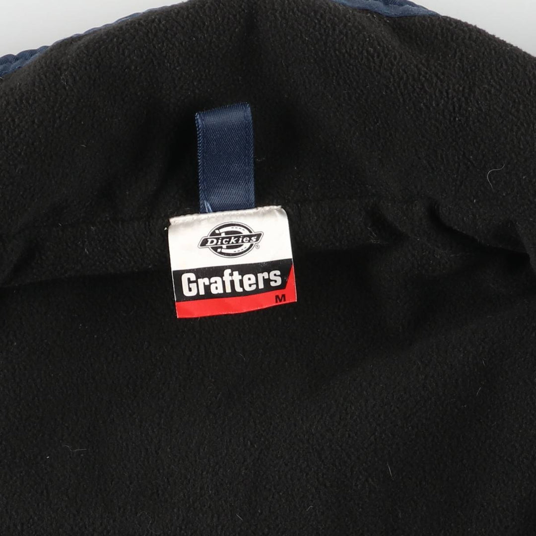Dickies Grafters 2-Way Padded Puffer Jacket, Men's Size Medium cotton navy blue type Vintage Second Hand