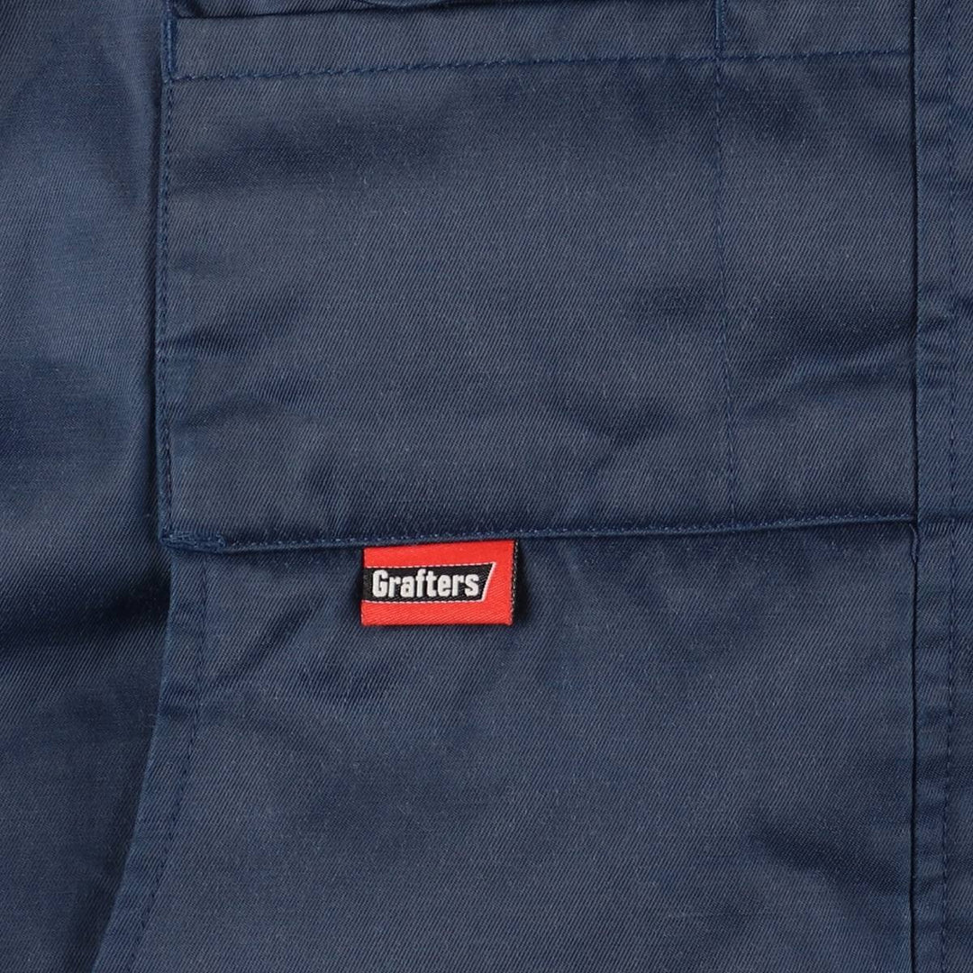 Dickies Grafters 2-Way Padded Puffer Jacket, Men's Size Medium cotton navy blue type Vintage Second Hand