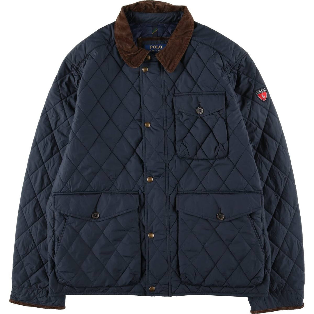 Ralph Lauren POLO RALPH LAUREN Quilted Puffer Jacket, Men's Size XL polyester navy blue type Vintage Second Hand