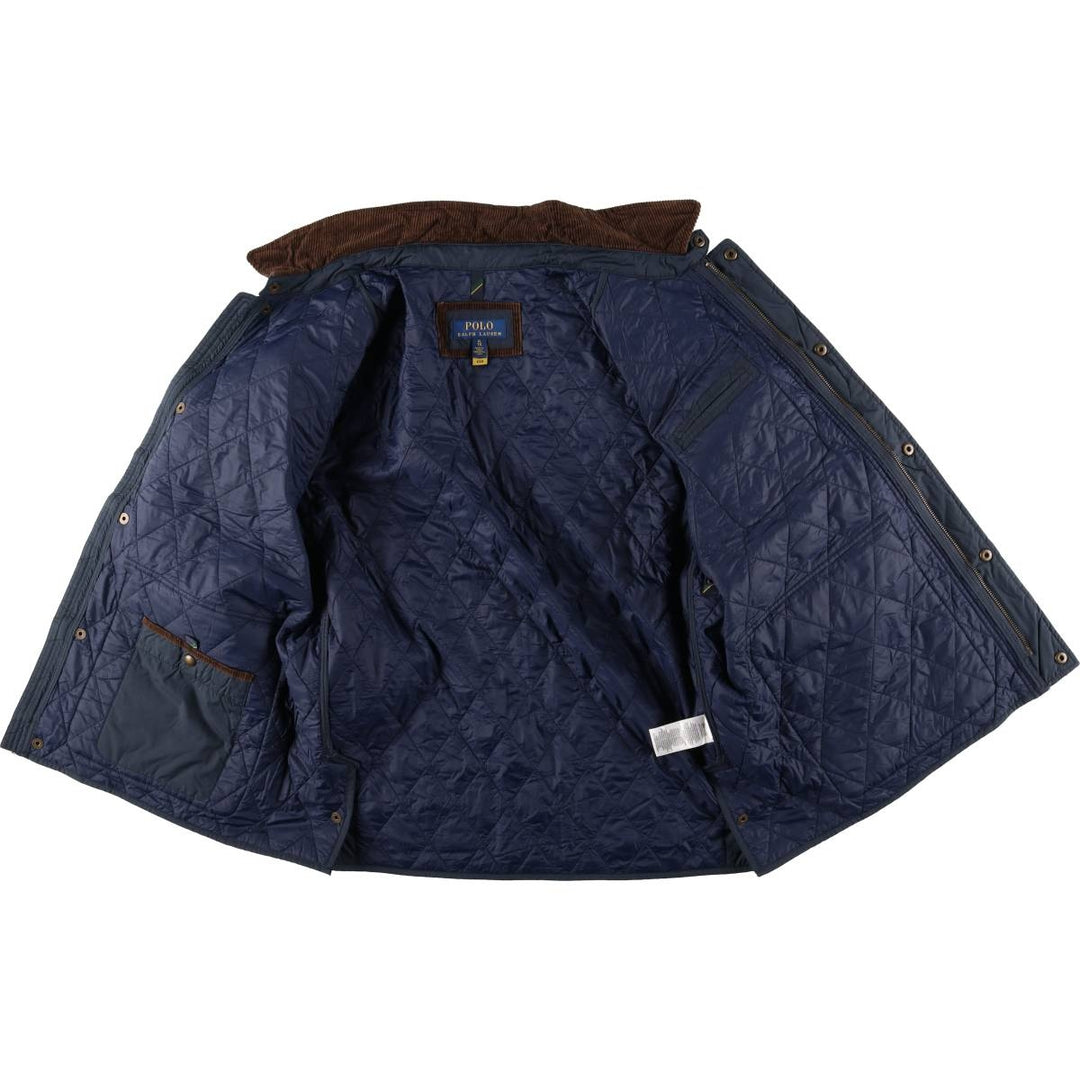 Ralph Lauren POLO RALPH LAUREN Quilted Puffer Jacket, Men's Size XL polyester navy blue type Vintage Second Hand