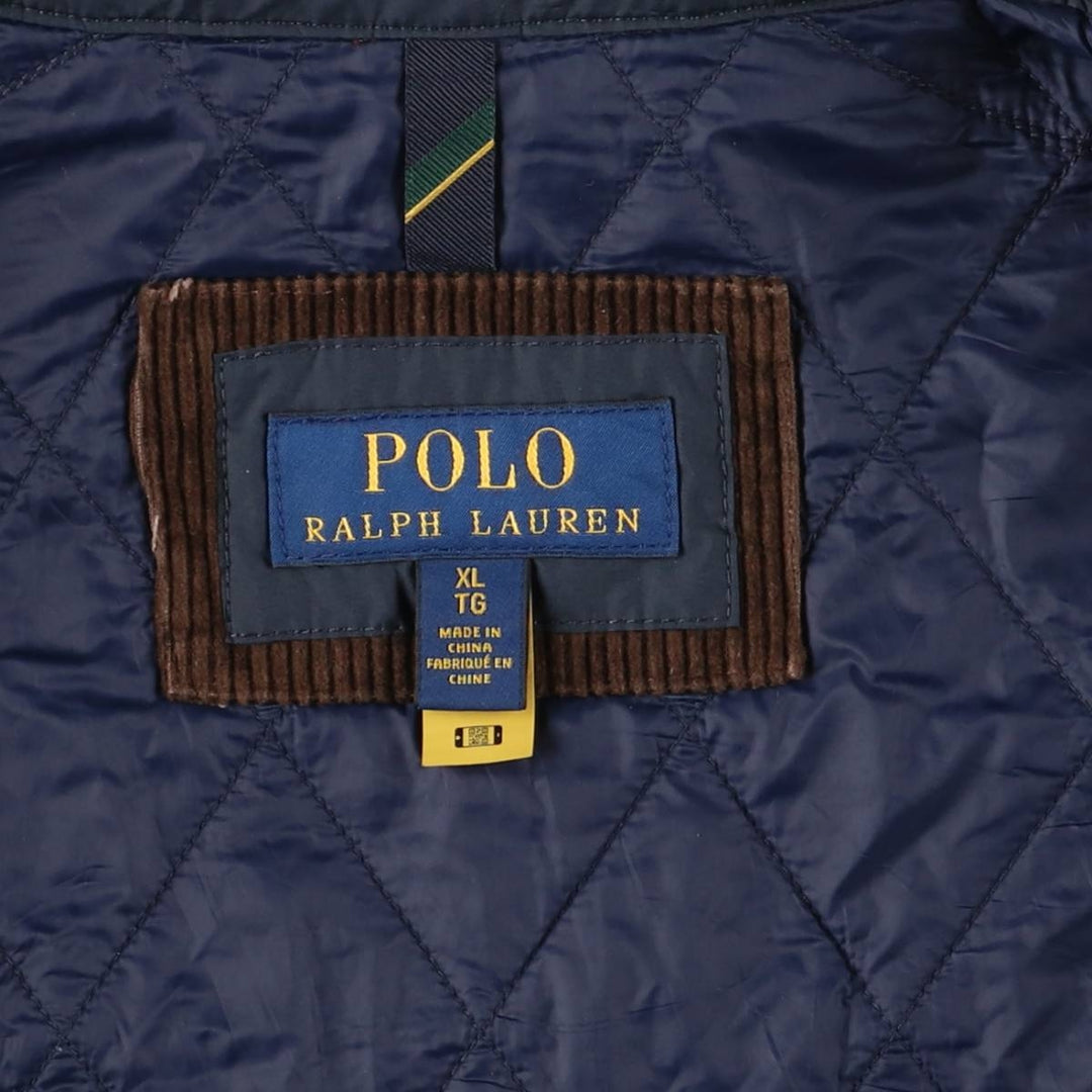 Ralph Lauren POLO RALPH LAUREN Quilted Puffer Jacket, Men's Size XL polyester navy blue type Vintage Second Hand