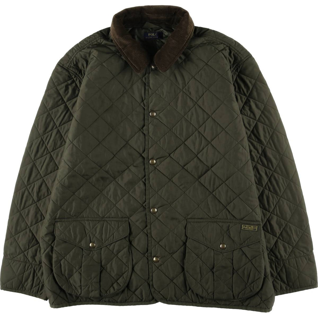 Ralph Lauren POLO RALPH LAUREN Quilted Puffer Jacket, Men's XXL polyester Khaki type Vintage Second Hand