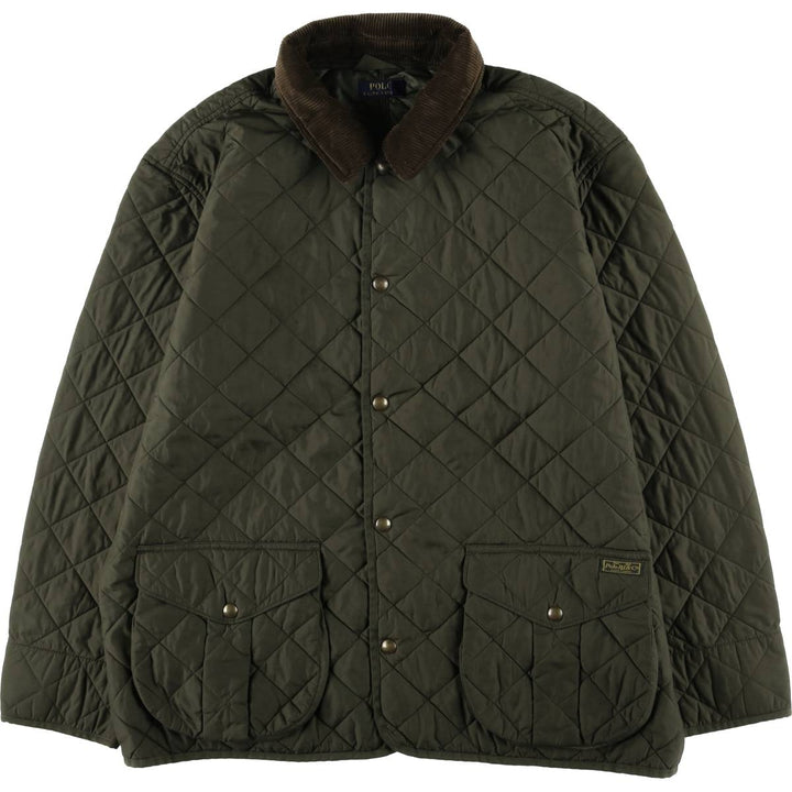 Ralph Lauren POLO RALPH LAUREN Quilted Puffer Jacket, Men's XXL polyester Khaki type Vintage Second Hand