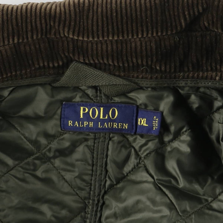 Ralph Lauren POLO RALPH LAUREN Quilted Puffer Jacket, Men's XXL polyester Khaki type Vintage Second Hand